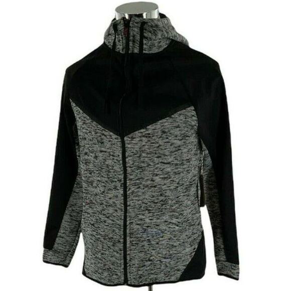 Rugby University Sweatshirt Mens Large Athletic Pocket Fleece Full Zipper Hooded - Picture 1 of 9